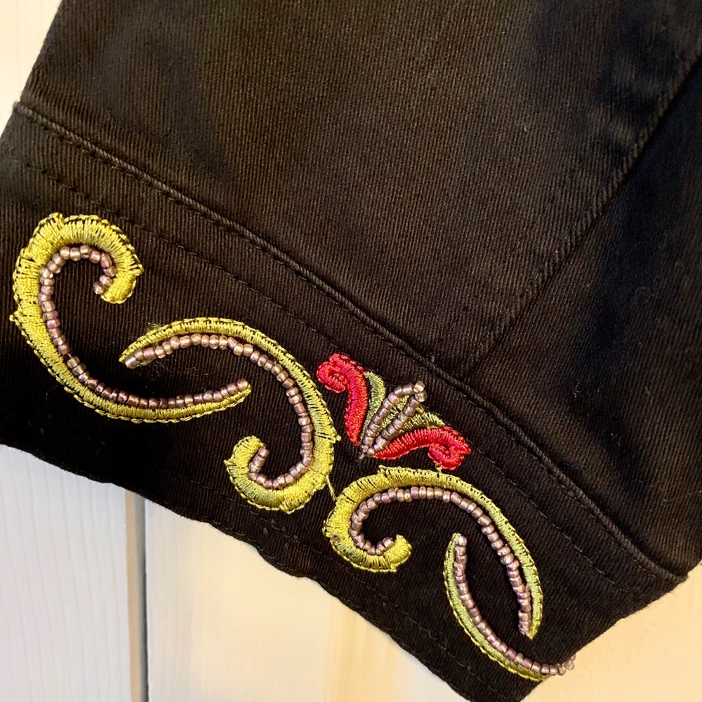 A.M.I. Black Like NEW Embroidered Jacket - Picture 2 of 8